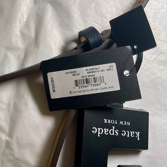 Kate Spade Shoestring Bow Belt - Blazer Blue - NWT - Picture 7 of 14